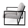Mercana Armelle Gray Fabric Seat W/Gray Metal Frame Accent Chair