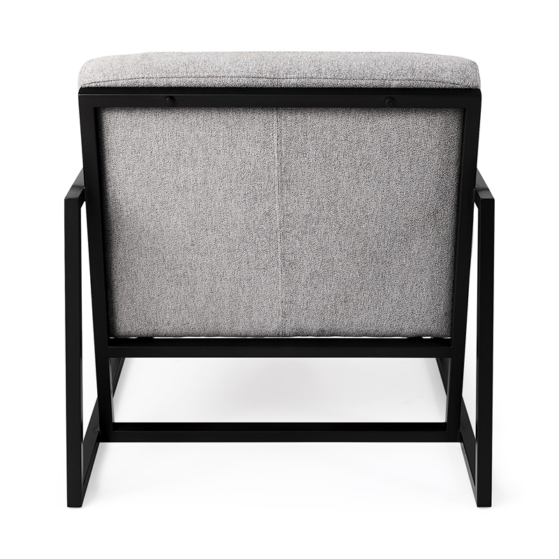 Mercana Armelle Gray Fabric Seat W/Gray Metal Frame Accent Chair