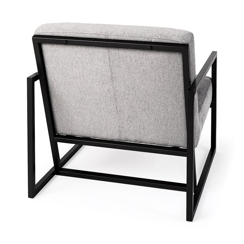 Mercana Armelle Gray Fabric Seat W/Gray Metal Frame Accent Chair