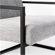 Mercana Armelle Gray Fabric Seat W/Gray Metal Frame Accent Chair