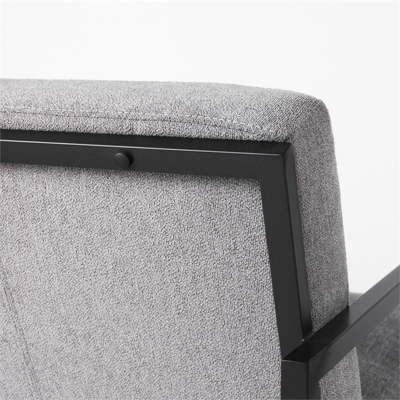 Mercana Armelle Gray Fabric Seat W/Gray Metal Frame Accent Chair