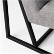 Mercana Armelle Gray Fabric Seat W/Gray Metal Frame Accent Chair
