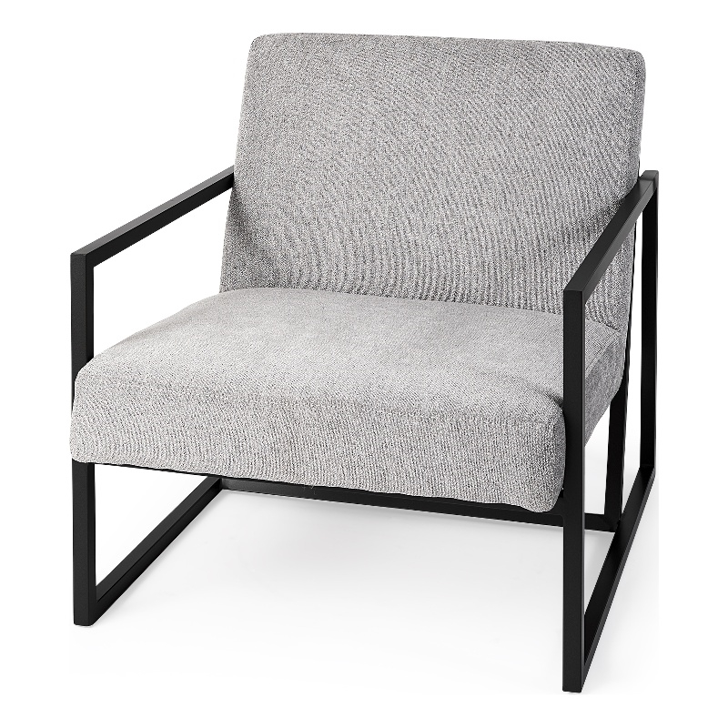 Mercana Armelle Gray Fabric Seat W/Gray Metal Frame Accent Chair