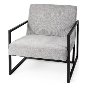 Mercana Armelle Gray Fabric Seat W/Gray Metal Frame Accent Chair