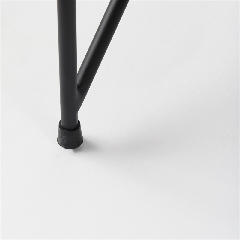 Mercana Leonidas Black Faux Leather Wrap Seat W/ Black Metal Frame Accent Chair