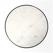 Mercana Preston White Marble Top W/Silver Metal End/Side Table