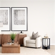 Mercana Preston White Marble Top W/Silver Metal End/Side Table