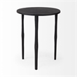 Mercana Furniture and Decor Timothy Solid Iron Round Accent Table in Ebony Black