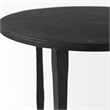 Mercana Furniture and Decor Timothy Solid Iron Round Accent Table in Ebony Black