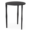 Mercana Furniture and Decor Timothy Solid Iron Round Accent Table in Ebony Black
