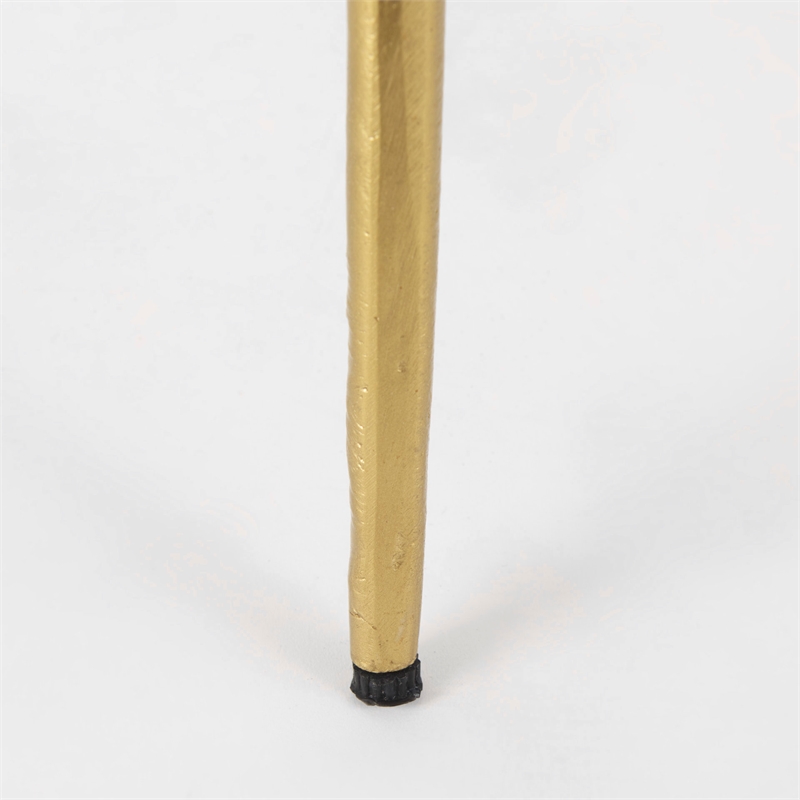 Vivienne White Marble Antique Gold Metal Round Top Small Side Table