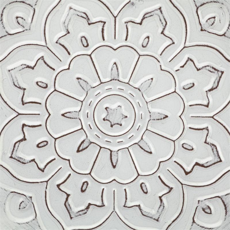 Miranda Set of 2 Stamped White/ Gray Metal Lotus Flower Wall Decor