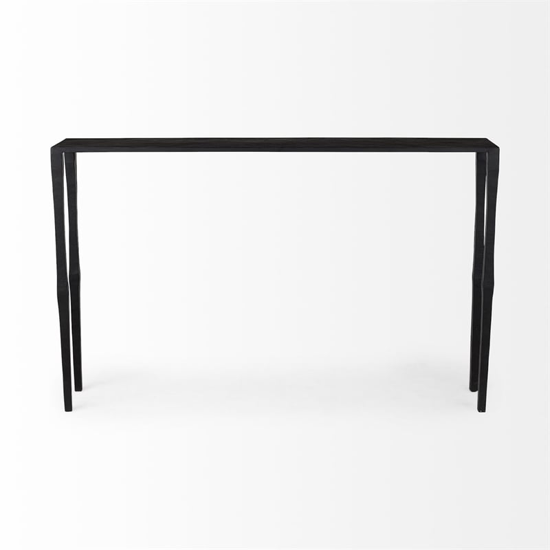 Mercana Timothy Ebony Black Iron Console/ Sofa Table