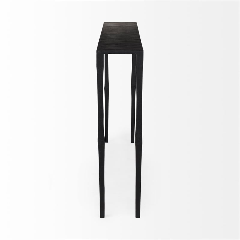 Mercana Timothy Ebony Black Iron Console/ Sofa Table