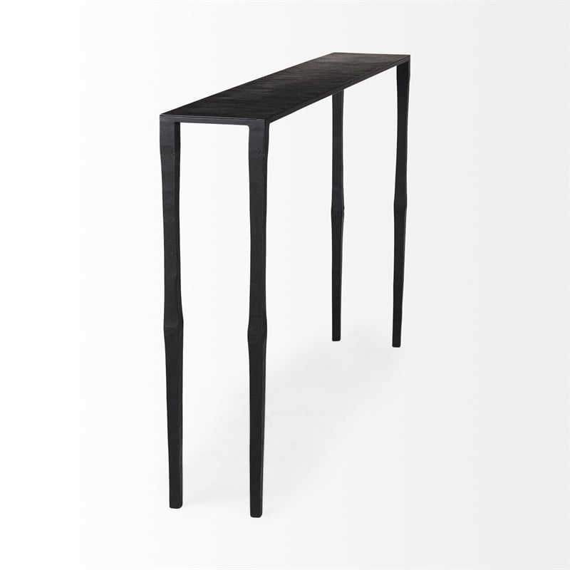 Mercana Timothy Ebony Black Iron Console/ Sofa Table