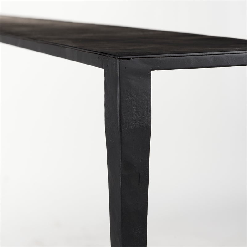 Mercana Timothy Ebony Black Iron Console/ Sofa Table