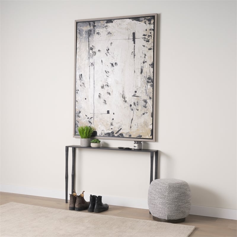 Mercana Timothy Ebony Black Iron Console/ Sofa Table