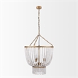 Mercana Rhone Gold Metal And Wood Beaded Chandelier