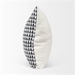 Mercana Jolie Cream W/ Black Print Linen Square Decorative Pillow Cover