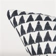 Mercana Jolie Cream W/ Black Print Linen Square Decorative Pillow Cover