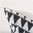 Mercana Jolie Cream W/ Black Print Linen Square Decorative Pillow Cover