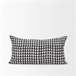 Mercana Jolie Cream W/ Black Print Linen Lumbar Decorative Pillow Cover