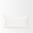 Mercana Jolie Cream W/ Black Print Linen Lumbar Decorative Pillow Cover
