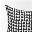 Mercana Jolie Cream W/ Black Print Linen Lumbar Decorative Pillow Cover