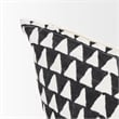 Mercana Jolie Cream W/ Black Print Linen Lumbar Decorative Pillow Cover