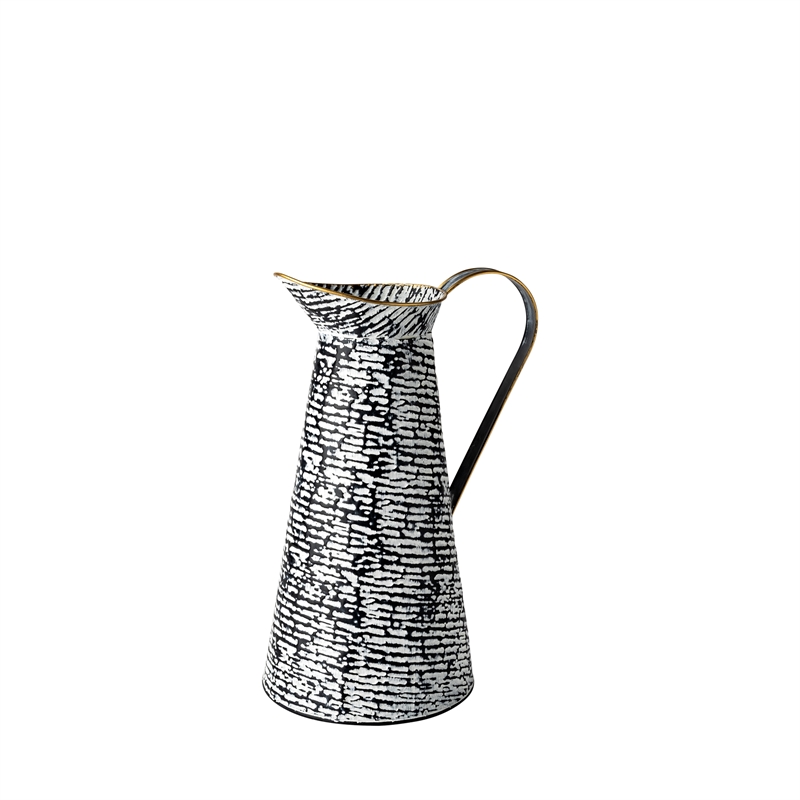 Mercana Colette Small Black/White Patterned Vase