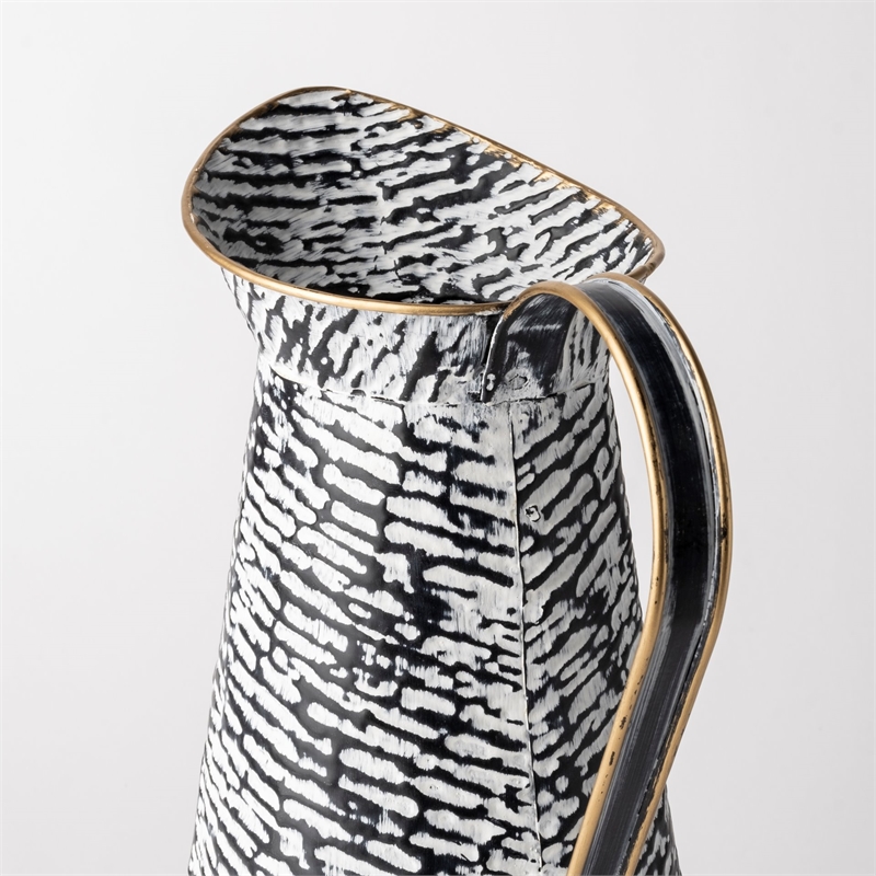 Mercana Colette Small Black/White Patterned Vase