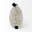 Mercana Krystal 18 X 18 Cream/Black Pom Pom Decorative Pillow Cover