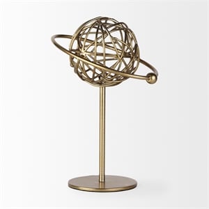 Mercana Atlas 10.0L X 8.0W X 12.0H Gold Metal Solar System Ornament