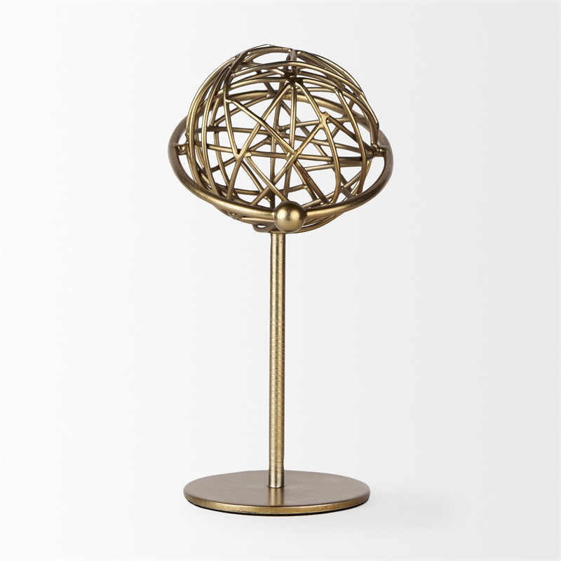 Mercana Atlas 10.0L X 8.0W X 12.0H Gold Metal Solar System Ornament