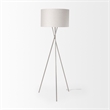 Mercana Ambrose Silver Metal W/Beige Fabric Shade Floor Lamp