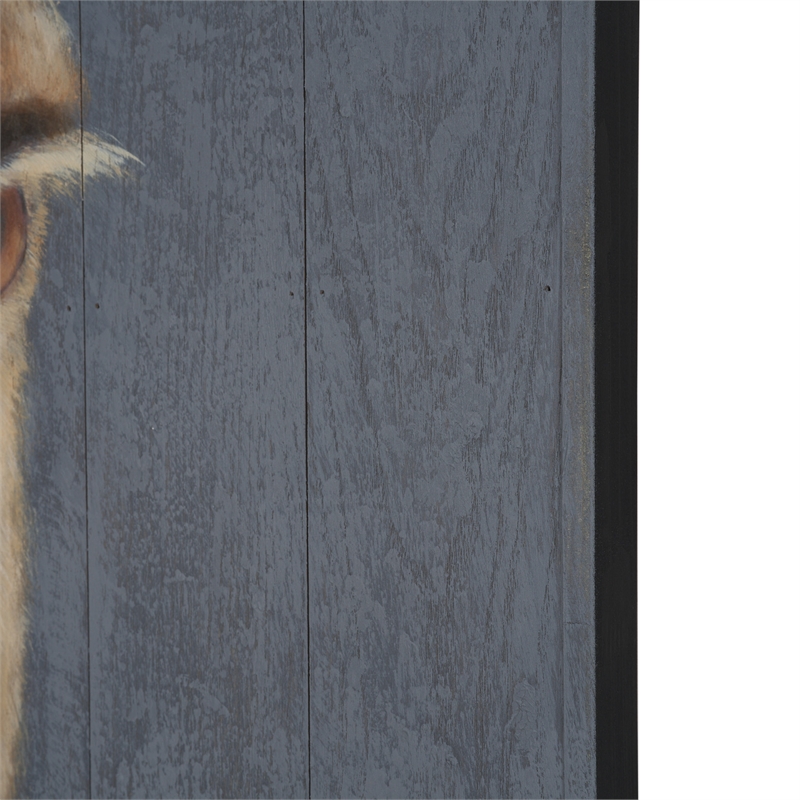 Mercana Hennessy 24X68 Brown Horse On Wood Oil Painting in Brown