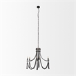 Mercana Selma Black Wood Bead And Metal Chandelier