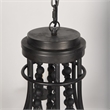Mercana Selma Black Wood Bead And Metal Chandelier