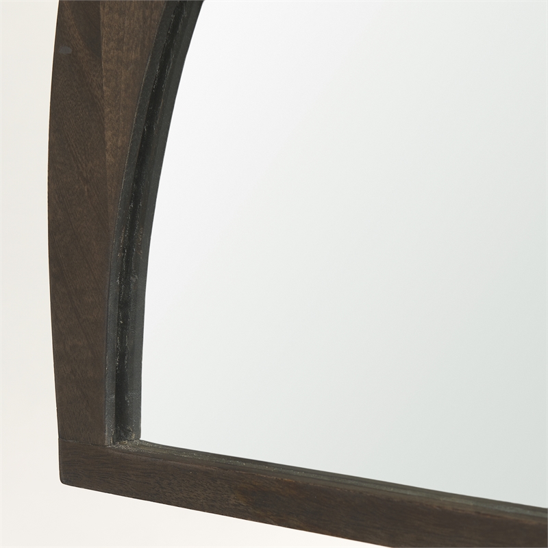 Mercana Celeste Dark Brown Wood Small Mirror