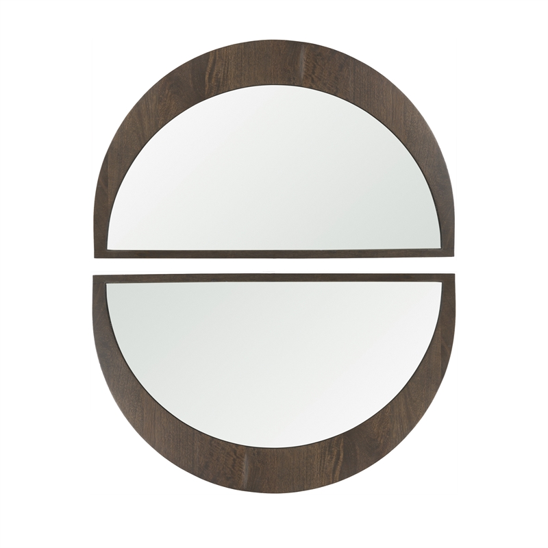 Mercana Celeste Dark Brown Wood Small Mirror