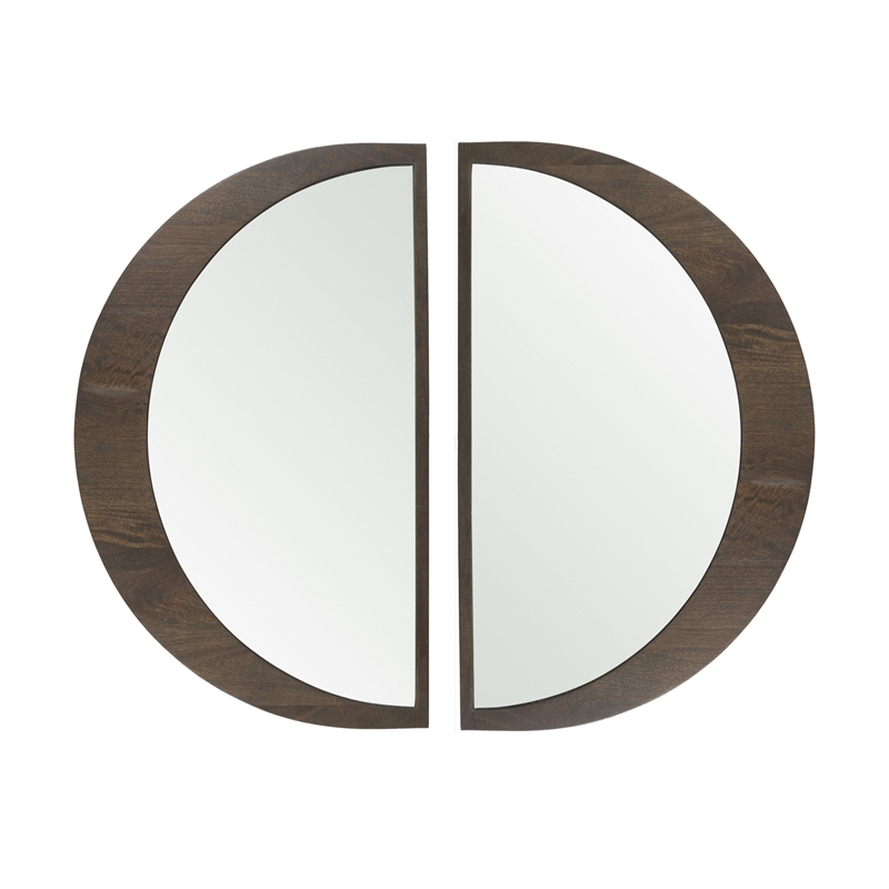 Mercana Celeste Dark Brown Wood Small Mirror