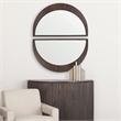 Mercana Celeste Dark Brown Wood Small Mirror