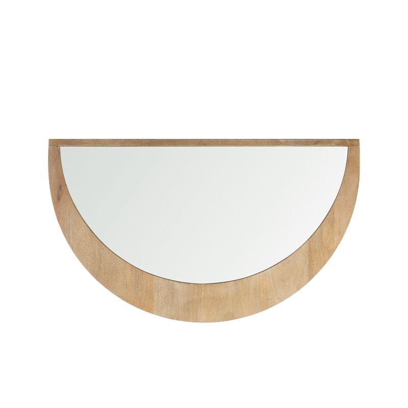 Mercana Celeste Light Brown Wood Small Mirror