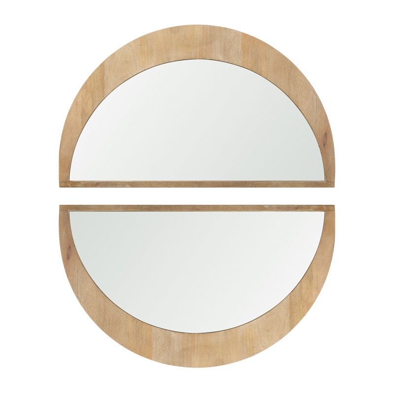 Mercana Celeste Light Brown Wood Small Mirror