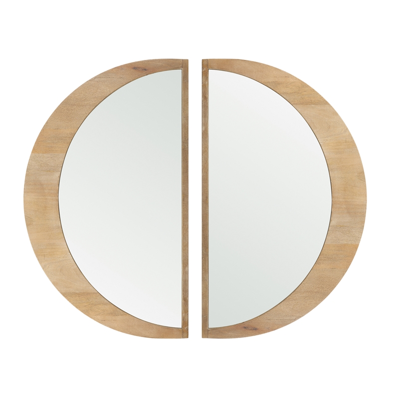 Mercana Celeste Light Brown Wood Small Mirror