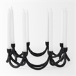 Mercana Seraph Round Candle Holder in Black