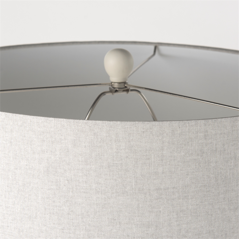 Mercana Cato 20.0L X 20.0W X 33.5H Cream Base W/White Shade Table Lamp