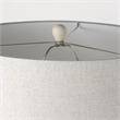 Mercana Cato 20.0L X 20.0W X 33.5H Cream Base W/White Shade Table Lamp
