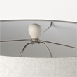 Mercana Cato 20.0L X 20.0W X 33.5H Cream Base W/White Shade Table Lamp