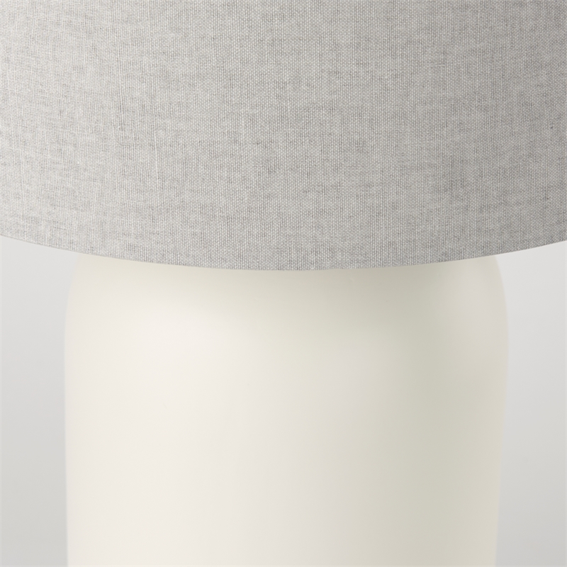 Mercana Cato 20.0L X 20.0W X 33.5H Cream Base W/White Shade Table Lamp